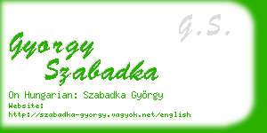 gyorgy szabadka business card